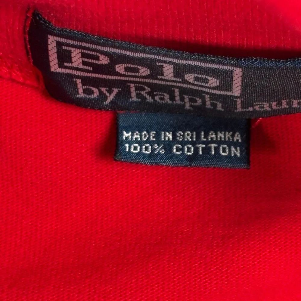 Vintage Polo Ralph Lauren Turtleneck Mens XXL Red Long Sleeve Cotton EUC
